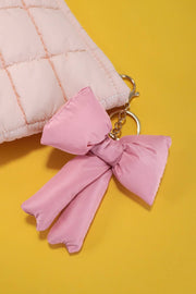 TRENDING PUFFY BOW RIBBON BAG CHARM KEYCHAIN