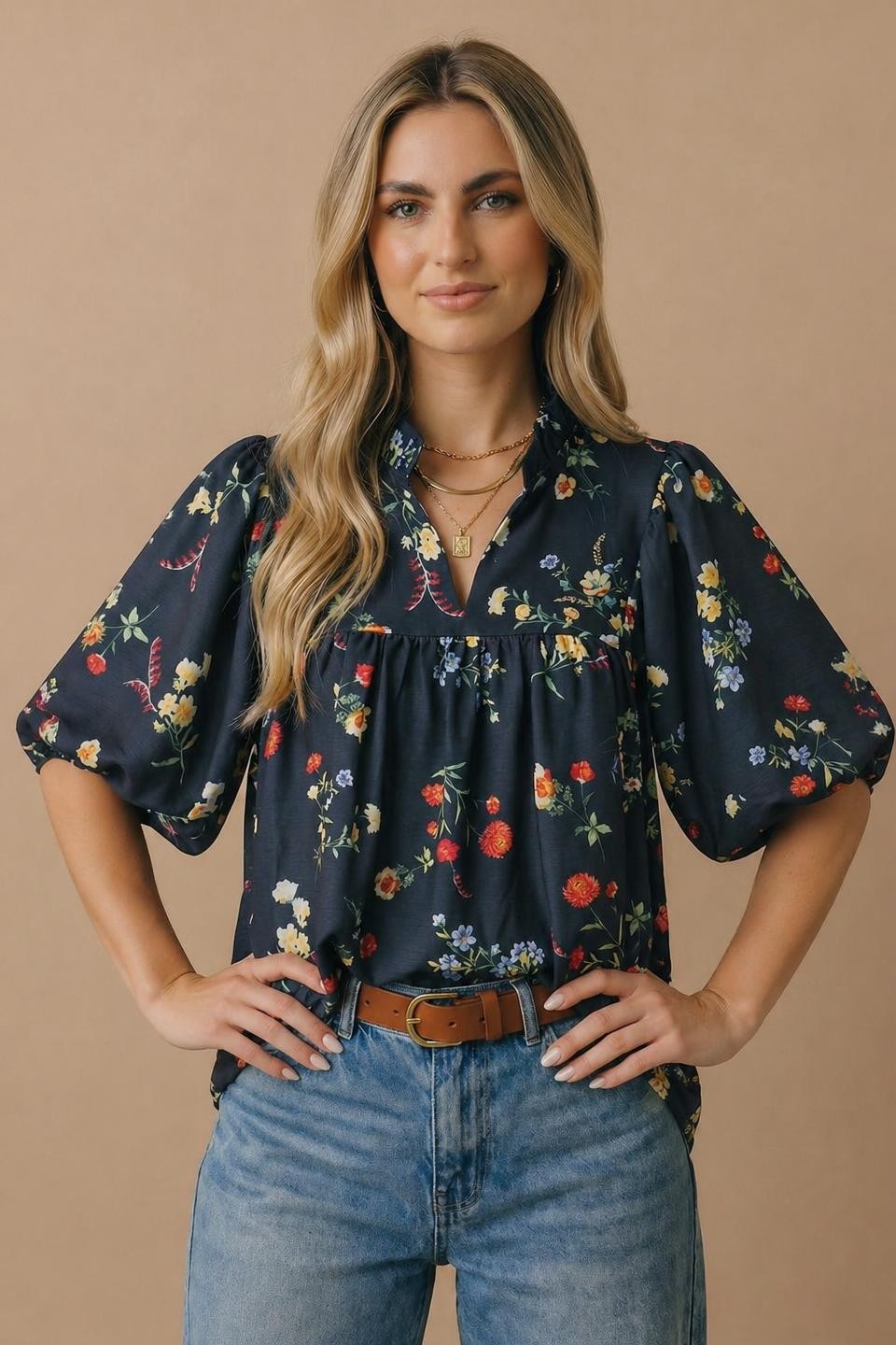 Floral Empire Waist Top