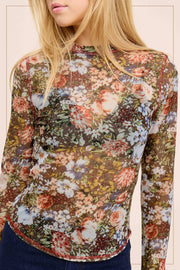 Floral Sheer Top