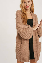 Chunky Cable Knit Cardigan