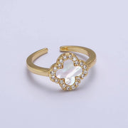 Micro Pave Quatrefoil Ring