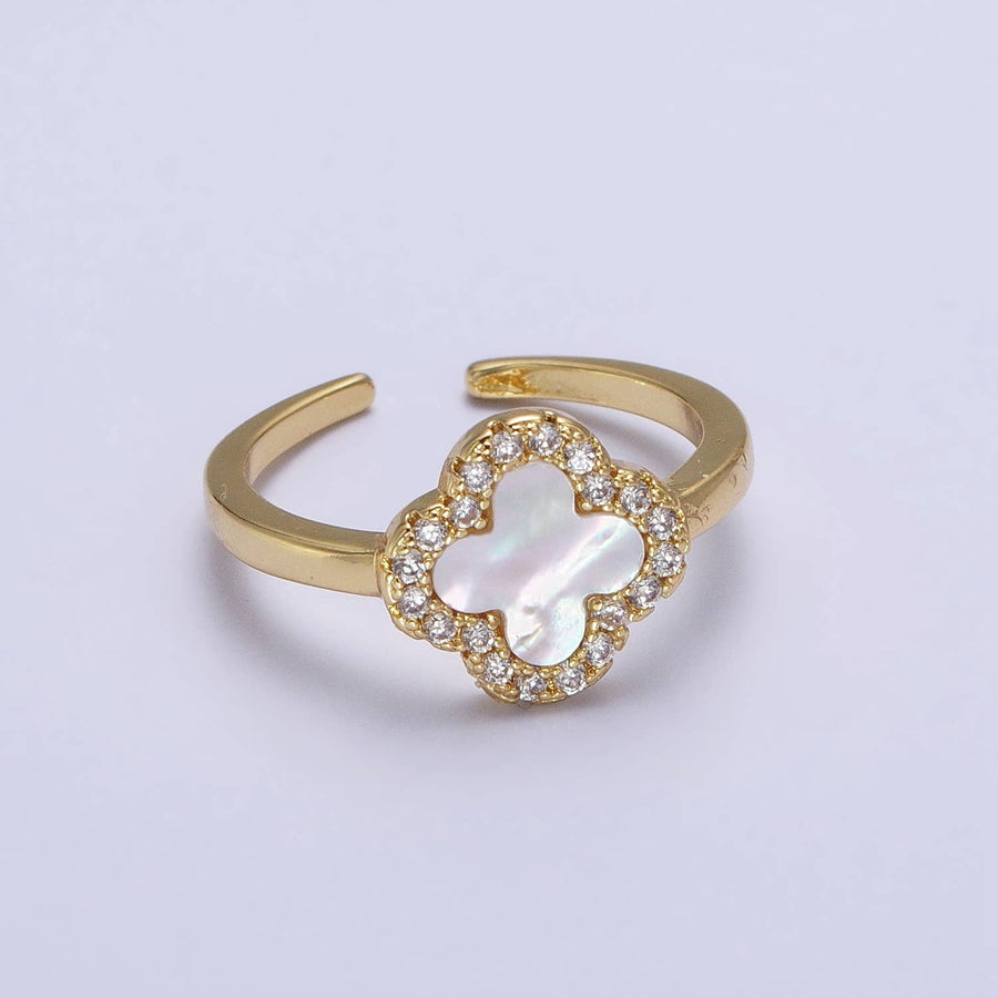 Micro Pave Quatrefoil Ring