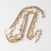 Stone N Bead Toggle Chain Necklace
