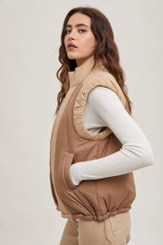 Contrast Tonal Puffer Vest