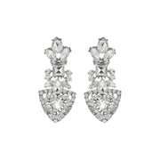 Arrow Shaped Crystal Cluster Drop Earrings