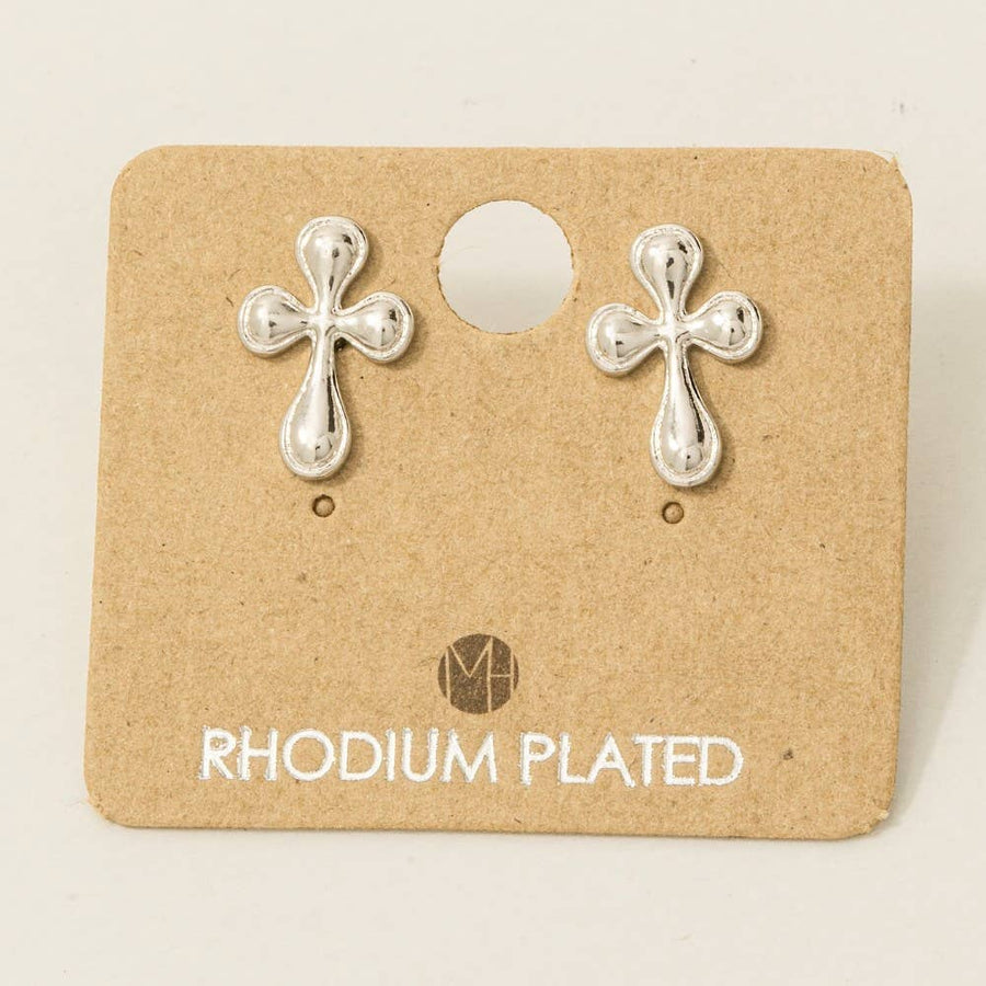 Dainty Cross Stud Earrings