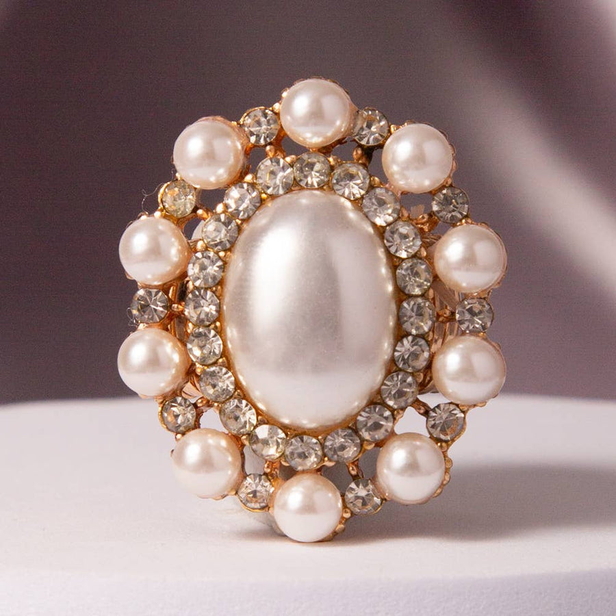 Oval Pearl Stretch Ring