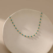 Simple Turquoise Beads Necklace
