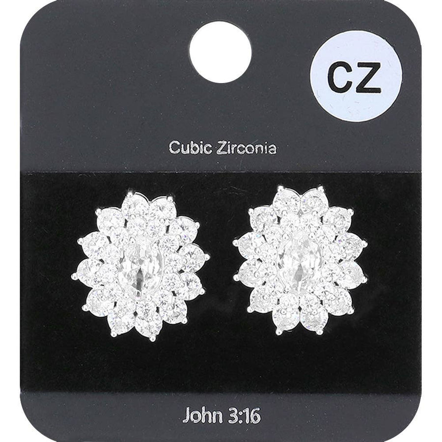 Cubic Zirconia Evening Studs
