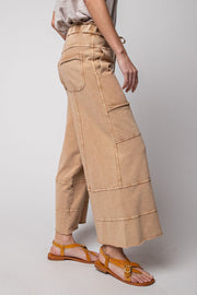 Wide Leg Sweatpants - Camel