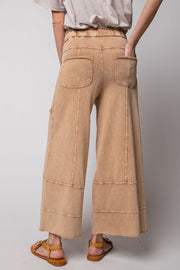 Wide Leg Sweatpants - Camel