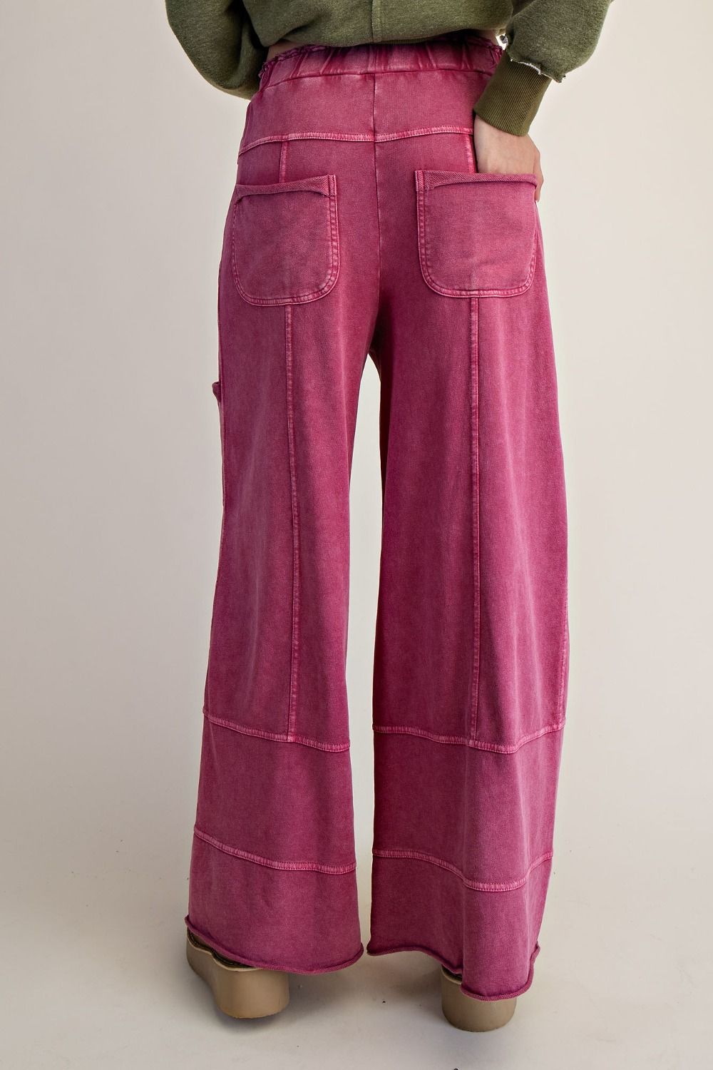 Mineral Washed Terry Knit Pants