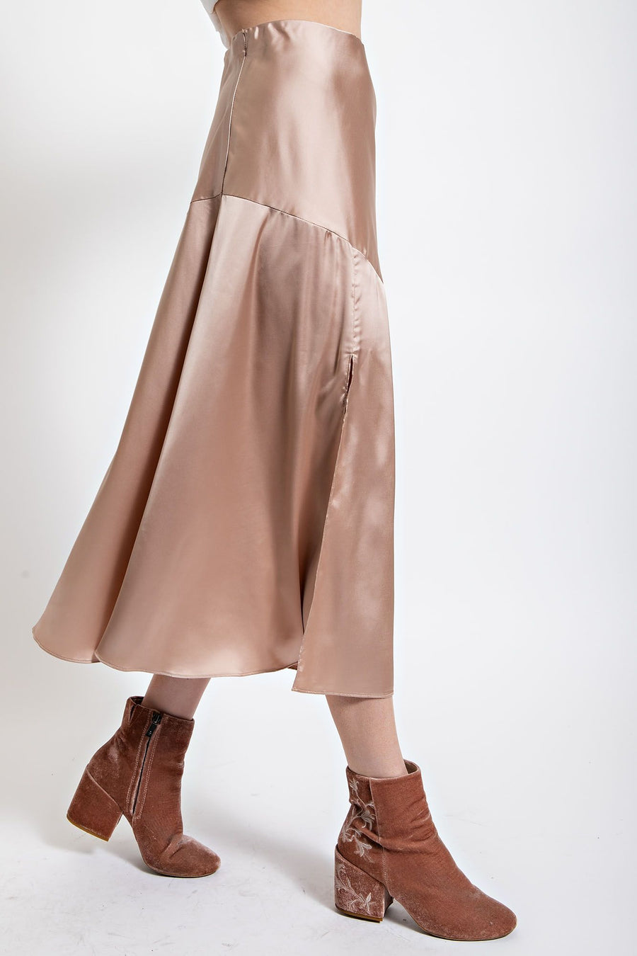 Champagne Satin Skirt