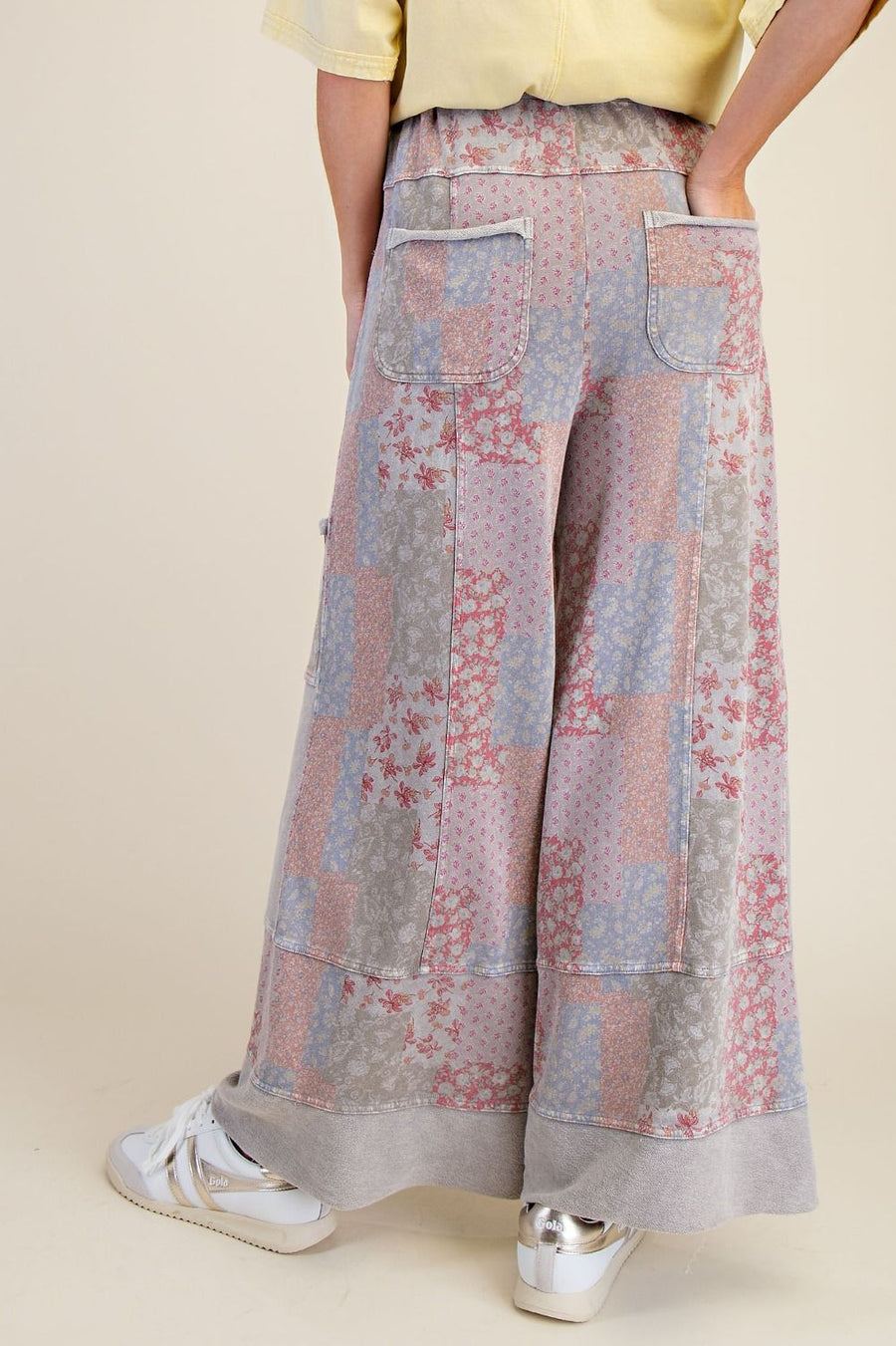 Patchwork Wide Leg Pants