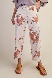 Floral Barrel Pants