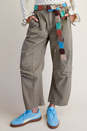 Washed Olive Cargo Pants
