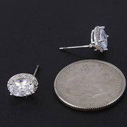 Oval Rhinestone Queen Inspired Earrings