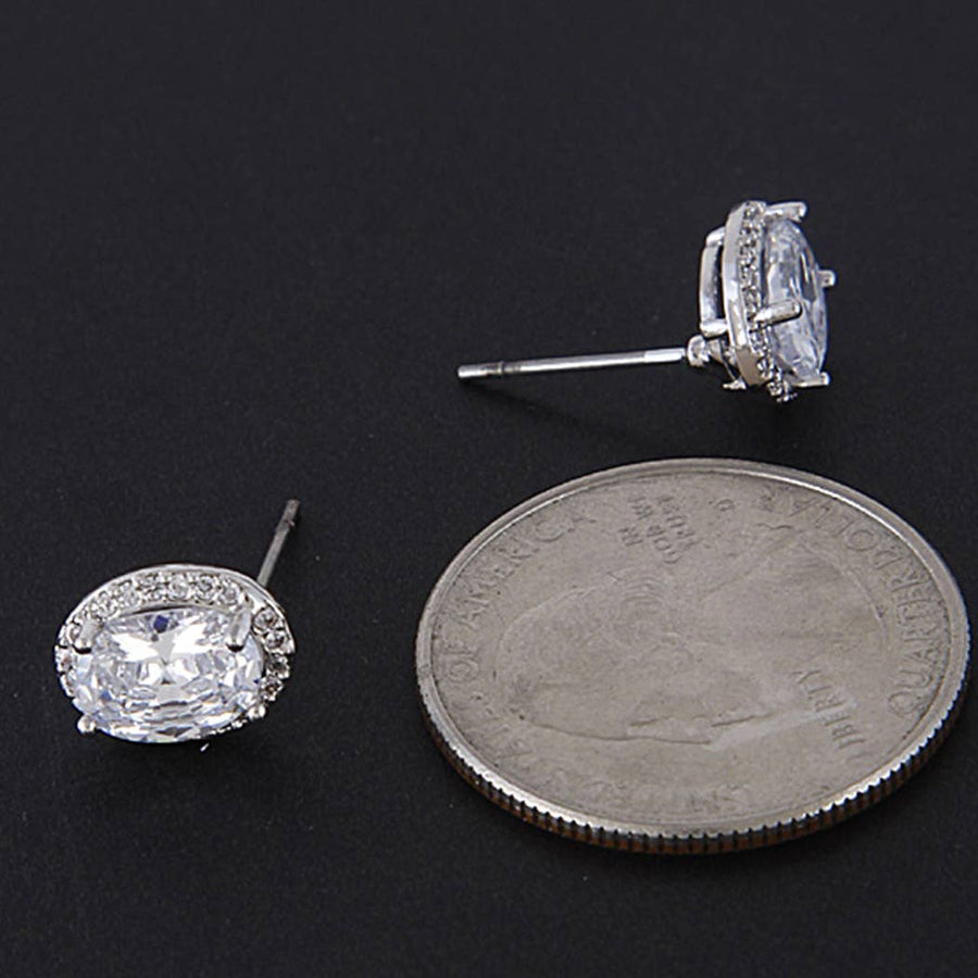 Oval Rhinestone Queen Inspired Earrings