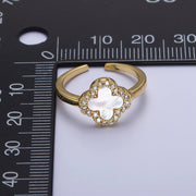Micro Pave Quatrefoil Ring