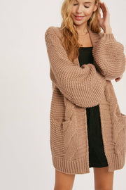 Chunky Cable Knit Cardigan