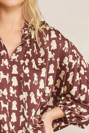 Poodle Print Top