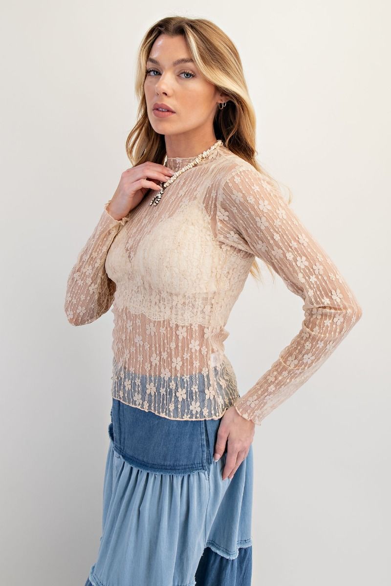 Daisy Lace Top- Ivory