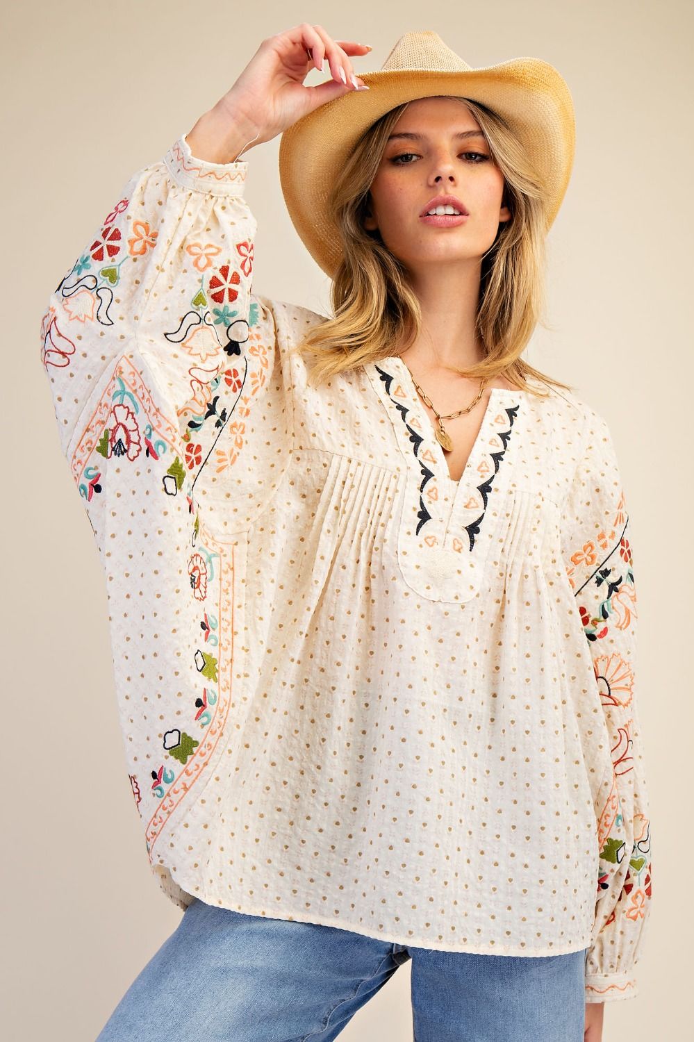 Floral Embroidered Top