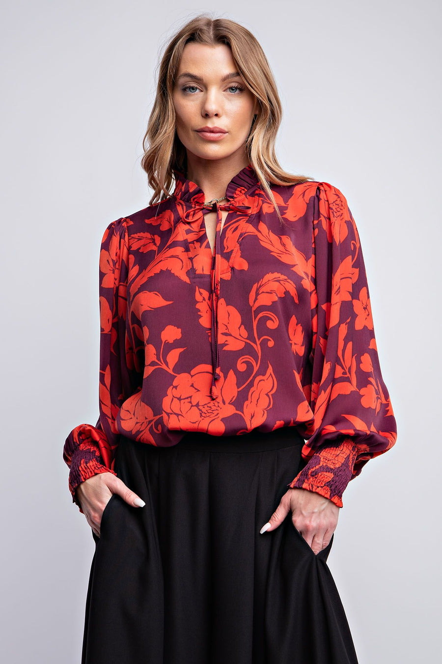 Mirabelle Satin Blouse