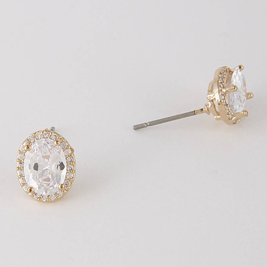 Oval Rhinestone Queen Inspired Earrings