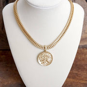 Coin Statement Chain Necklace