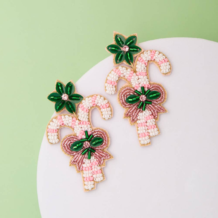 Christmas Candy Cane Earrings