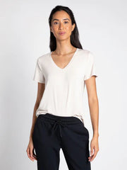V-Neck Tee -Dove