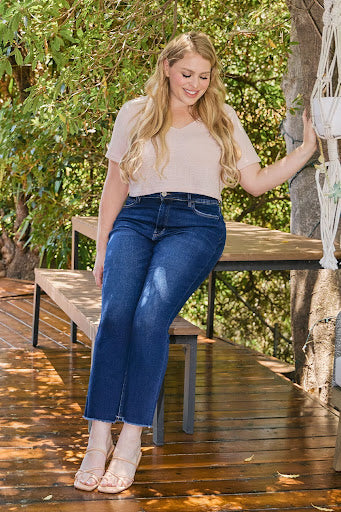 Super High Rise Slim Straight Jeans- Plus Size