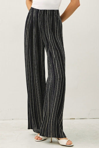 Flowy Wide Leg Printed Pants