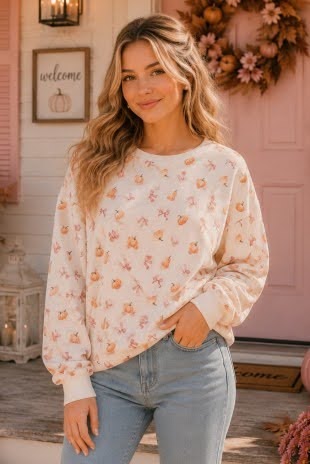 Pumpkins & Bows Sweatshirt