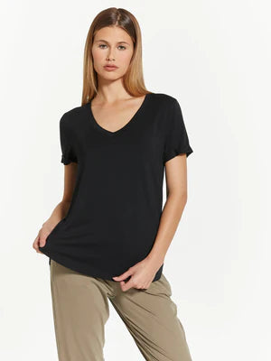 V-Neck Tee -Black
